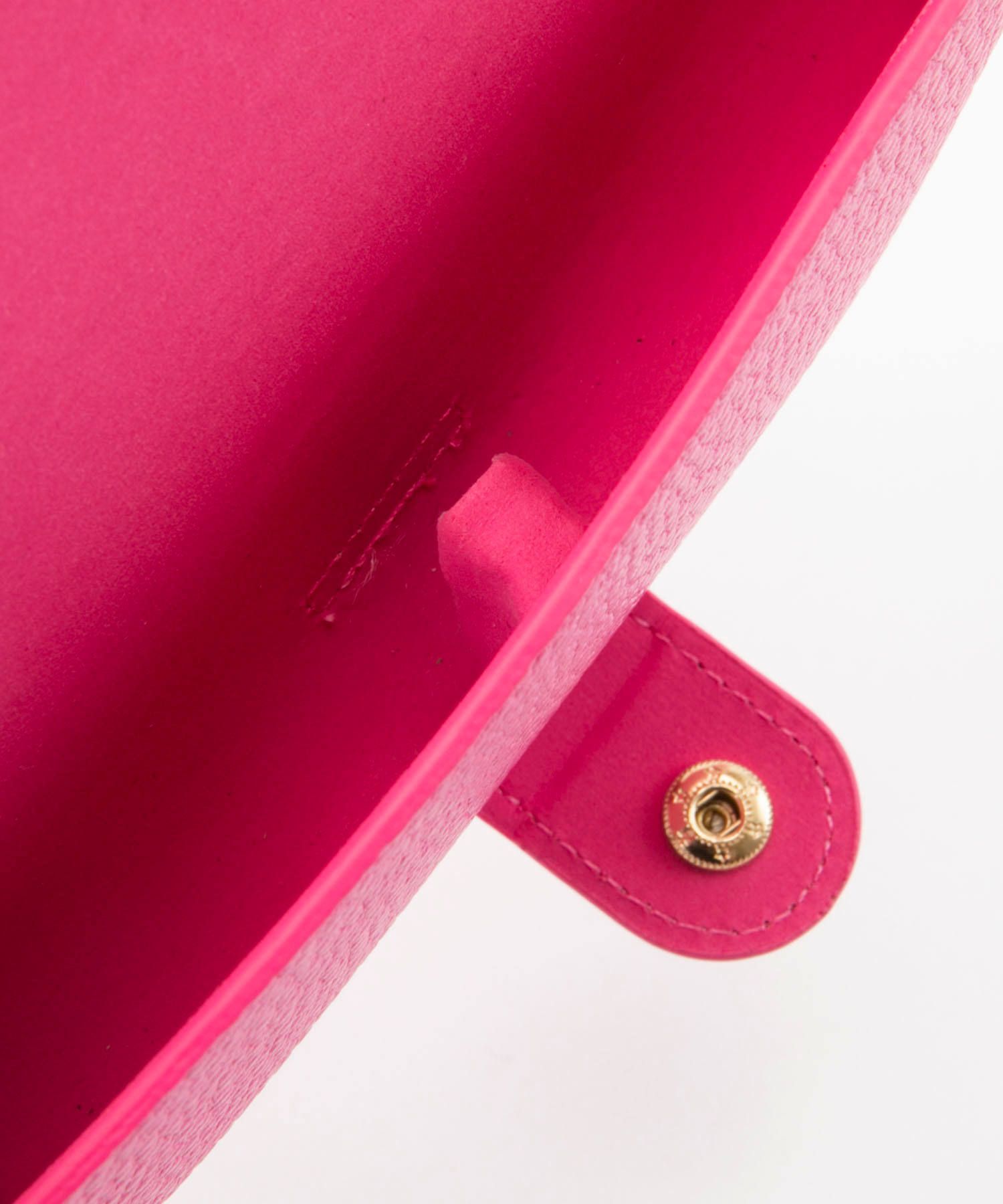 Glasses Case with Bag Holder - Classic Pink with Colorful Glass Pearls