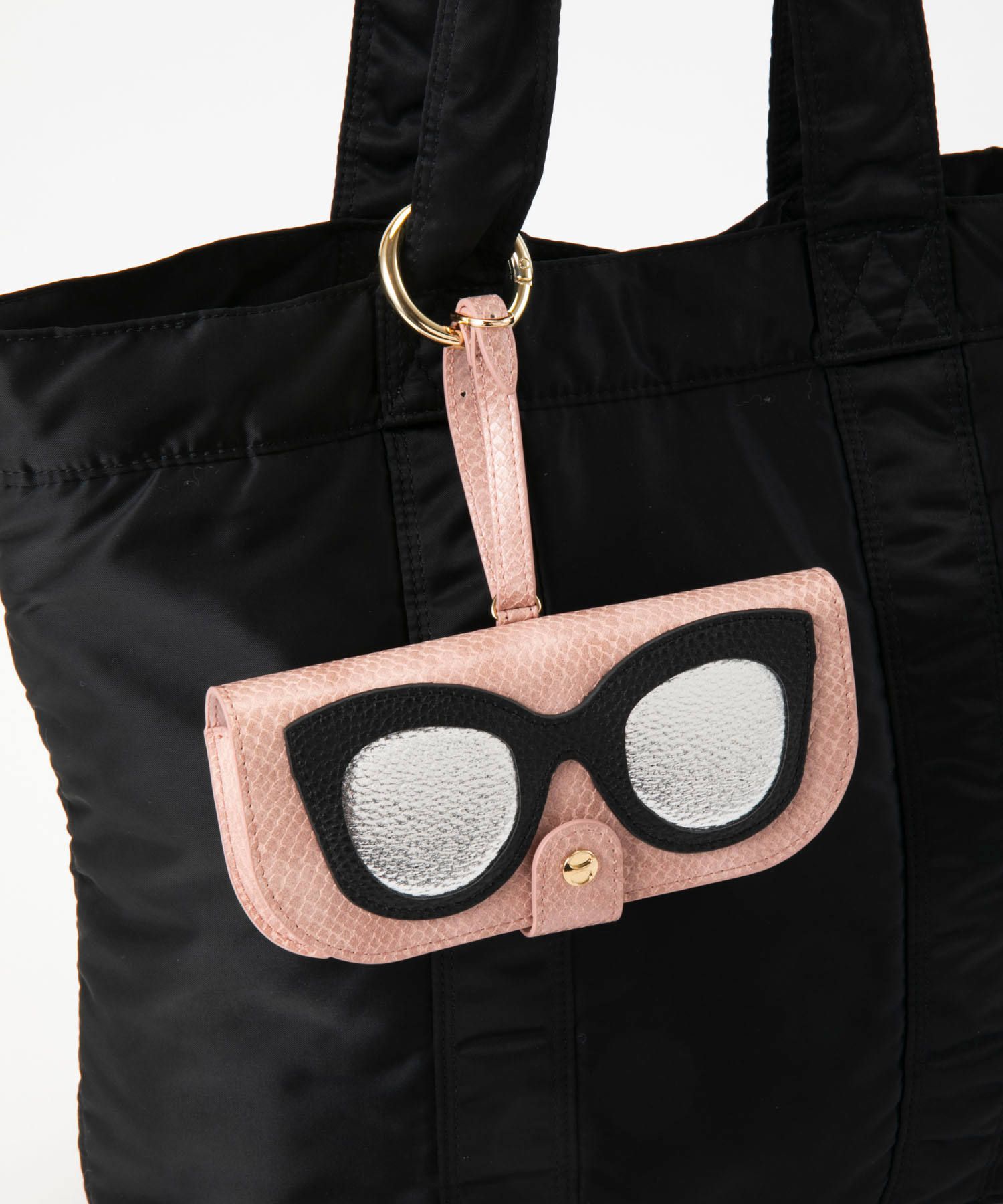 Glasses Case with Bag Holder - Rose Snake With Glasses & Hook in Gold