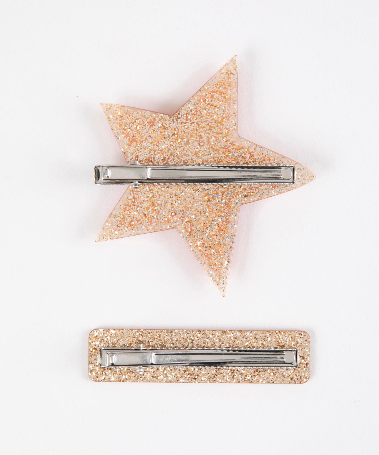 Medium Hair Clip Set - Star & Glitter