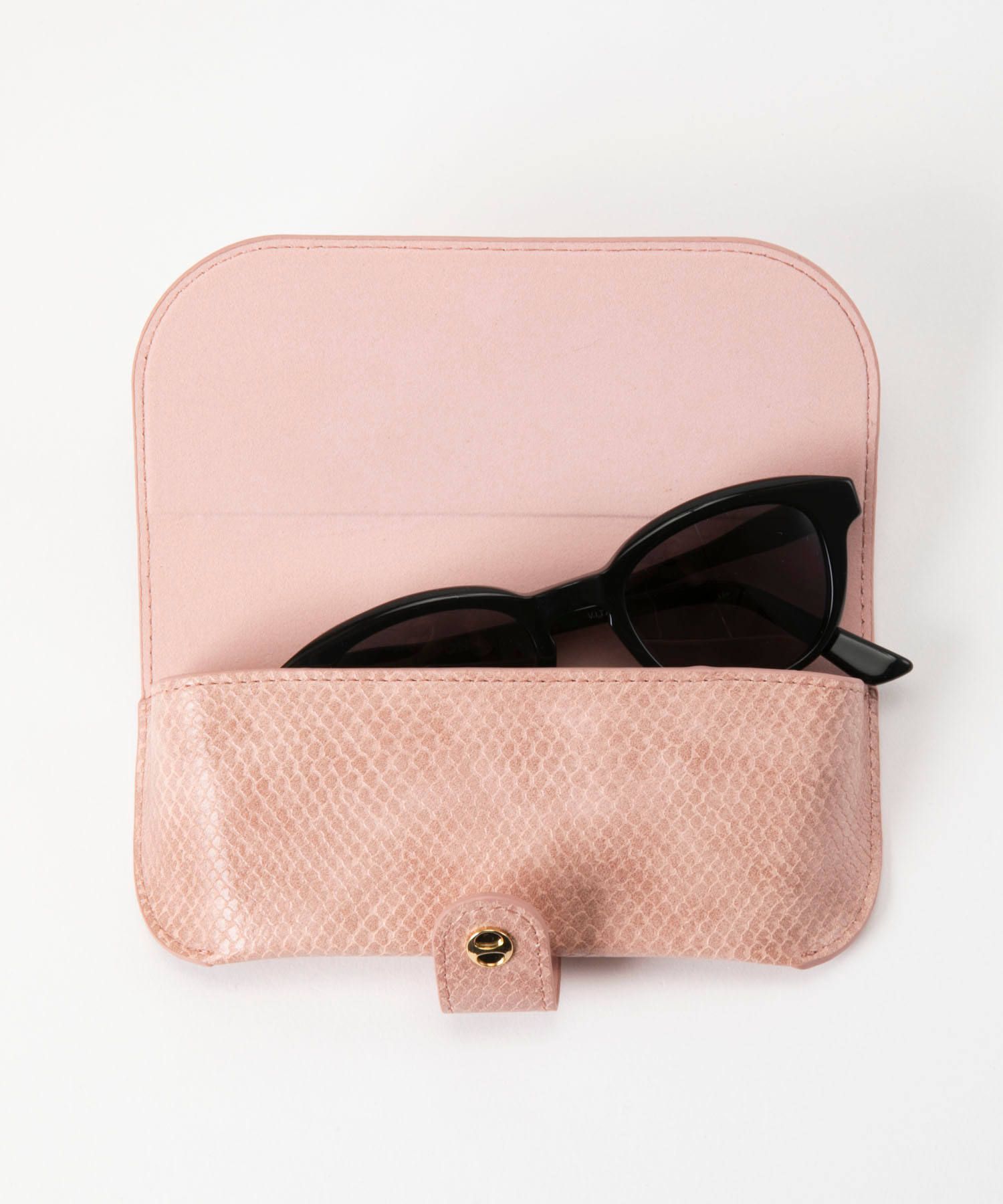 Glasses Case with Bag Holder - Rose Snake With Glasses & Hook in Gold