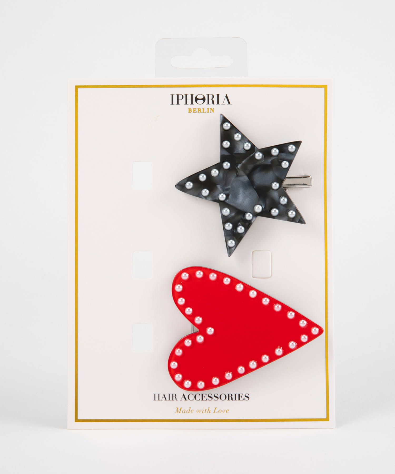 Medium Hair Clip Set - Star & Heart