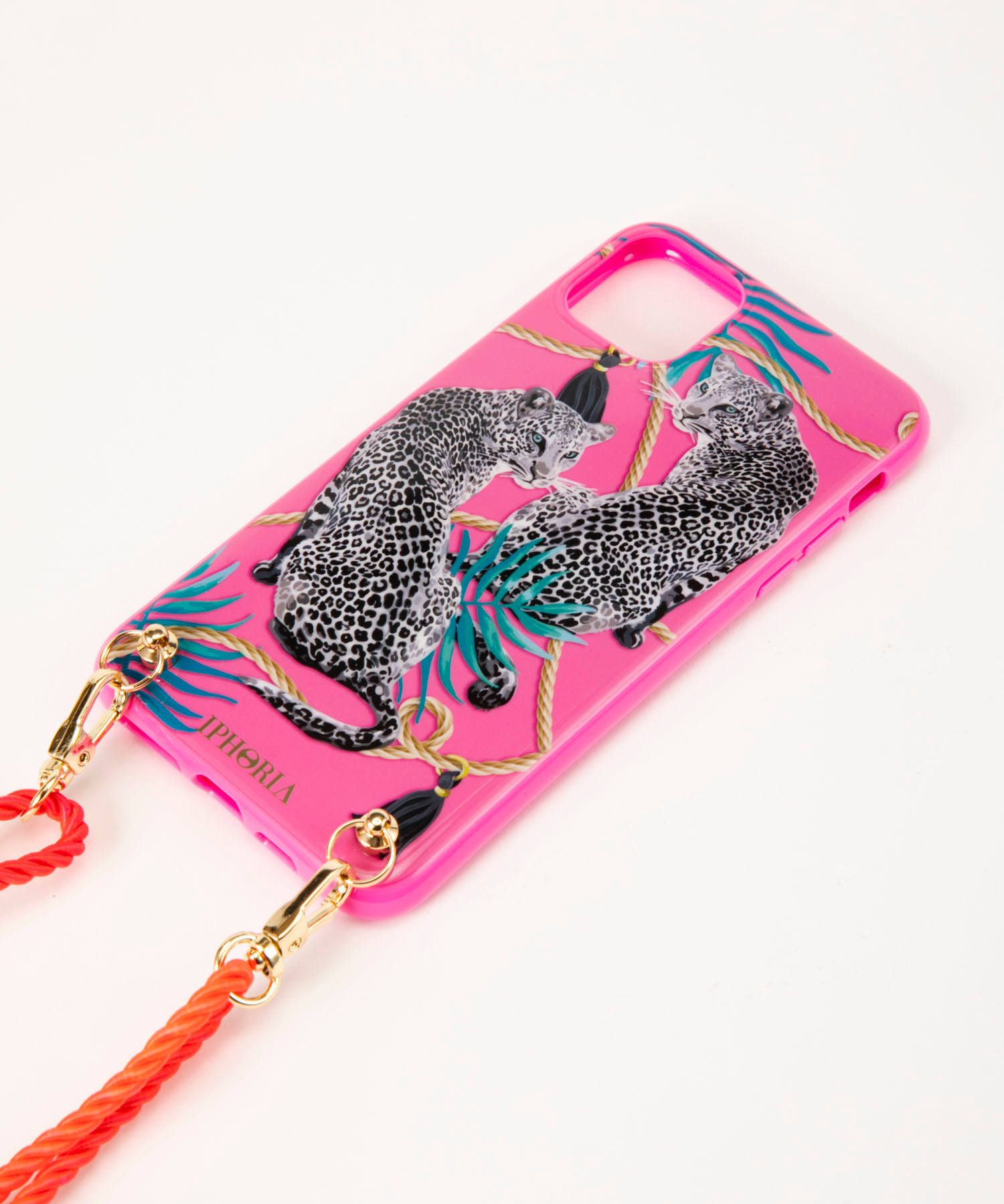 Necklace Case for Apple iPhone 11Pro Max - Pink Leopard