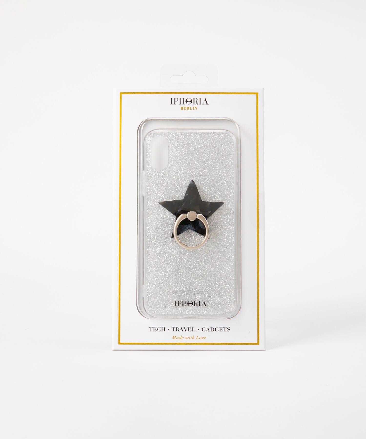 Case for Apple iPhone X/XS - Nacre Star with Silver Glitter