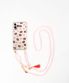 Necklace Case for Apple iPhone 11Pro Max - Lips & Hearts