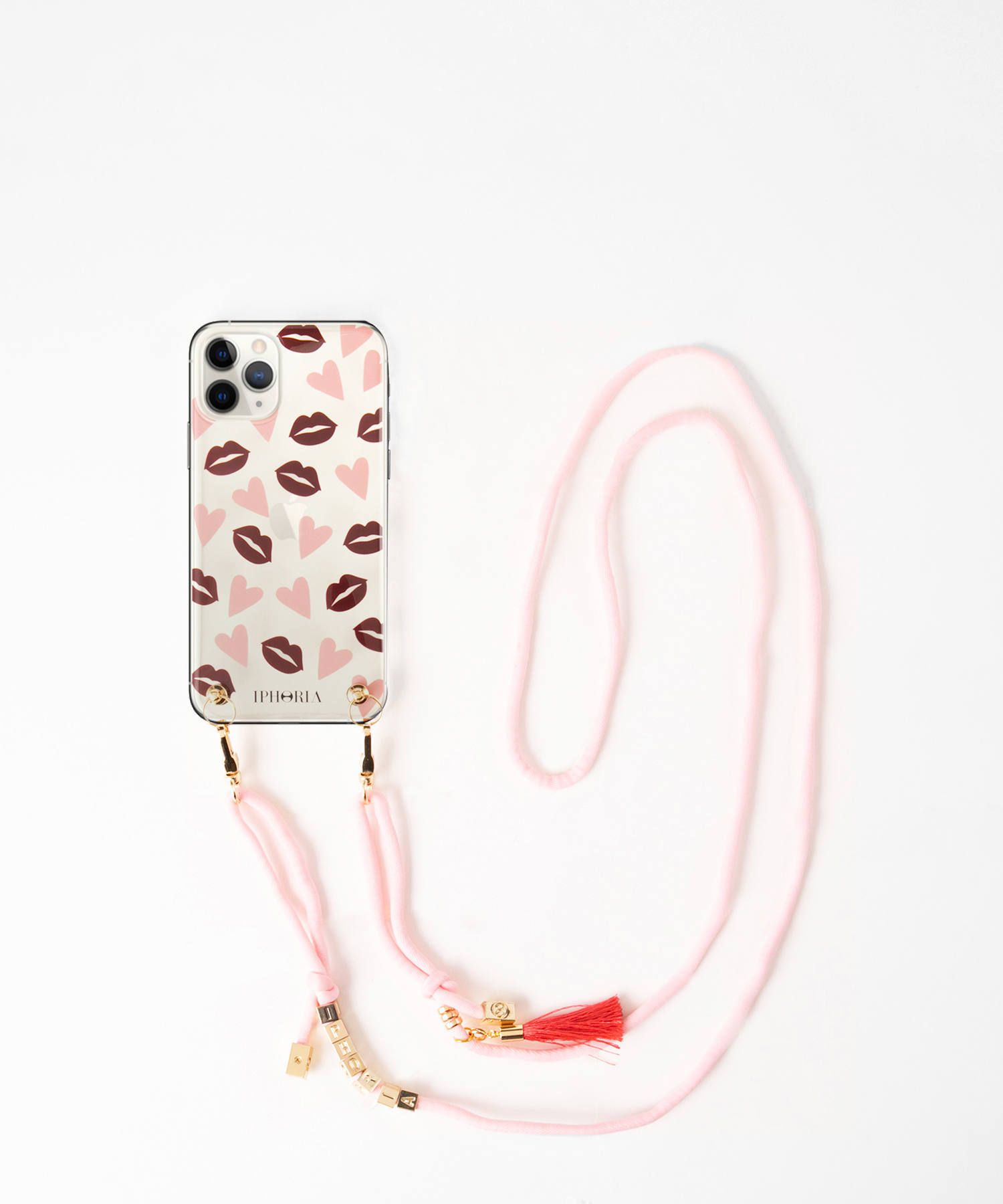 Necklace Case for Apple iPhone 11 Pro - Lips & Hearts