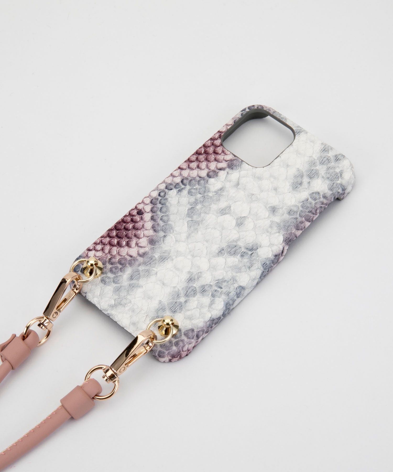 Necklace Case for Apple iPhone 12/12 Pro - Snake with nude Strap