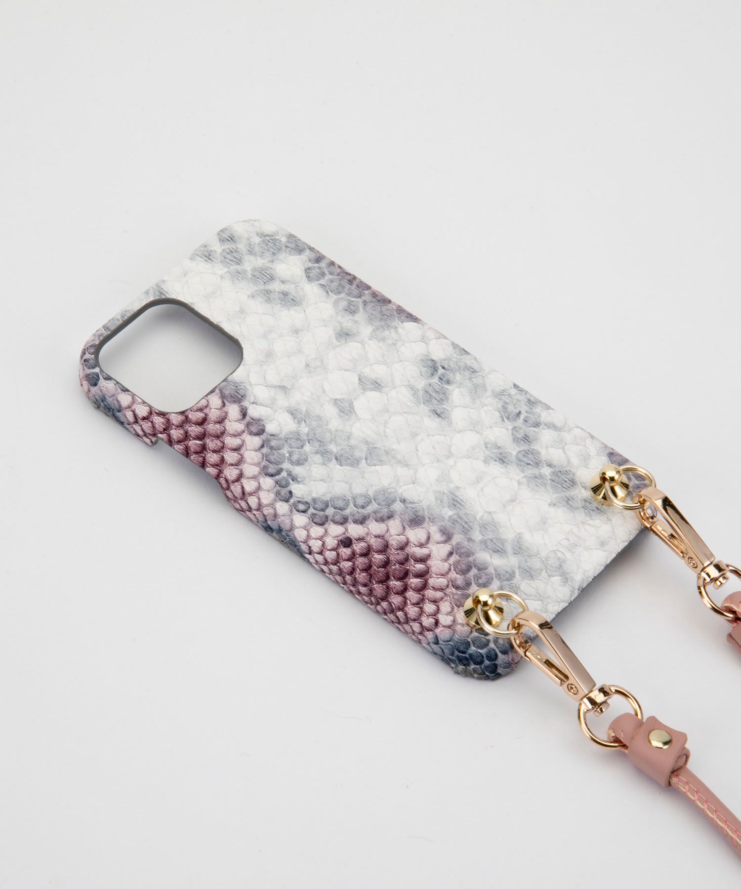 Necklace Case for Apple iPhone 12/12 Pro - Snake with nude Strap