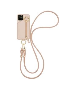 Necklace Case for Apple iPhone 12/12 Pro - Nude With Multi-Strap + Zip Pocket