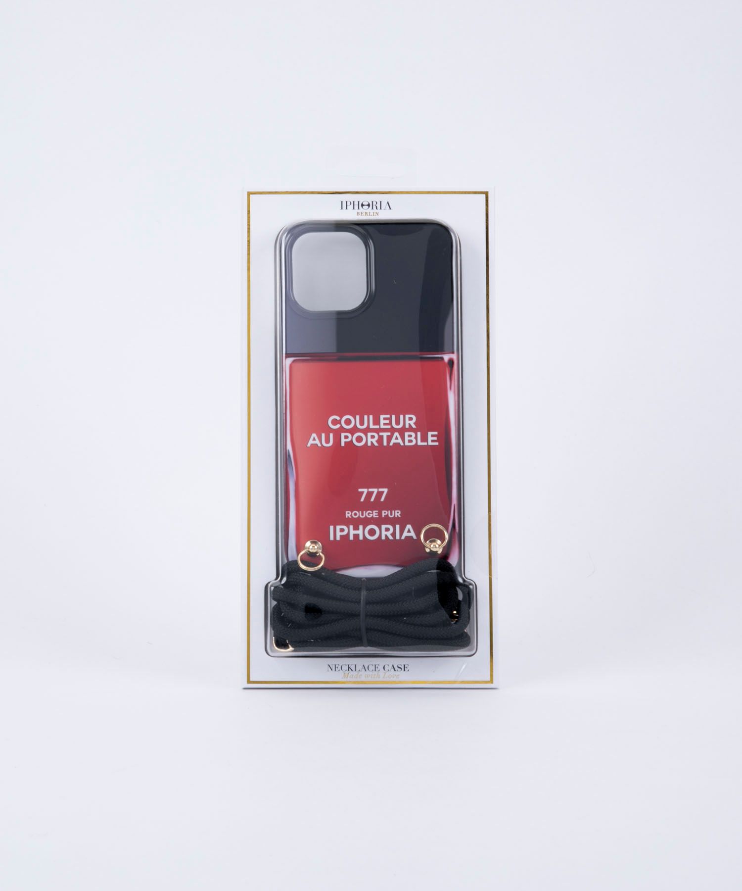 Necklace Case for Apple iPhone 12 Pro Max - Couleur au Portable Vernis Rouge Pur