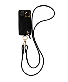 Necklace Case for Apple iPhone 12/12 Pro - Black With Multi-Strap + Zip Pocket