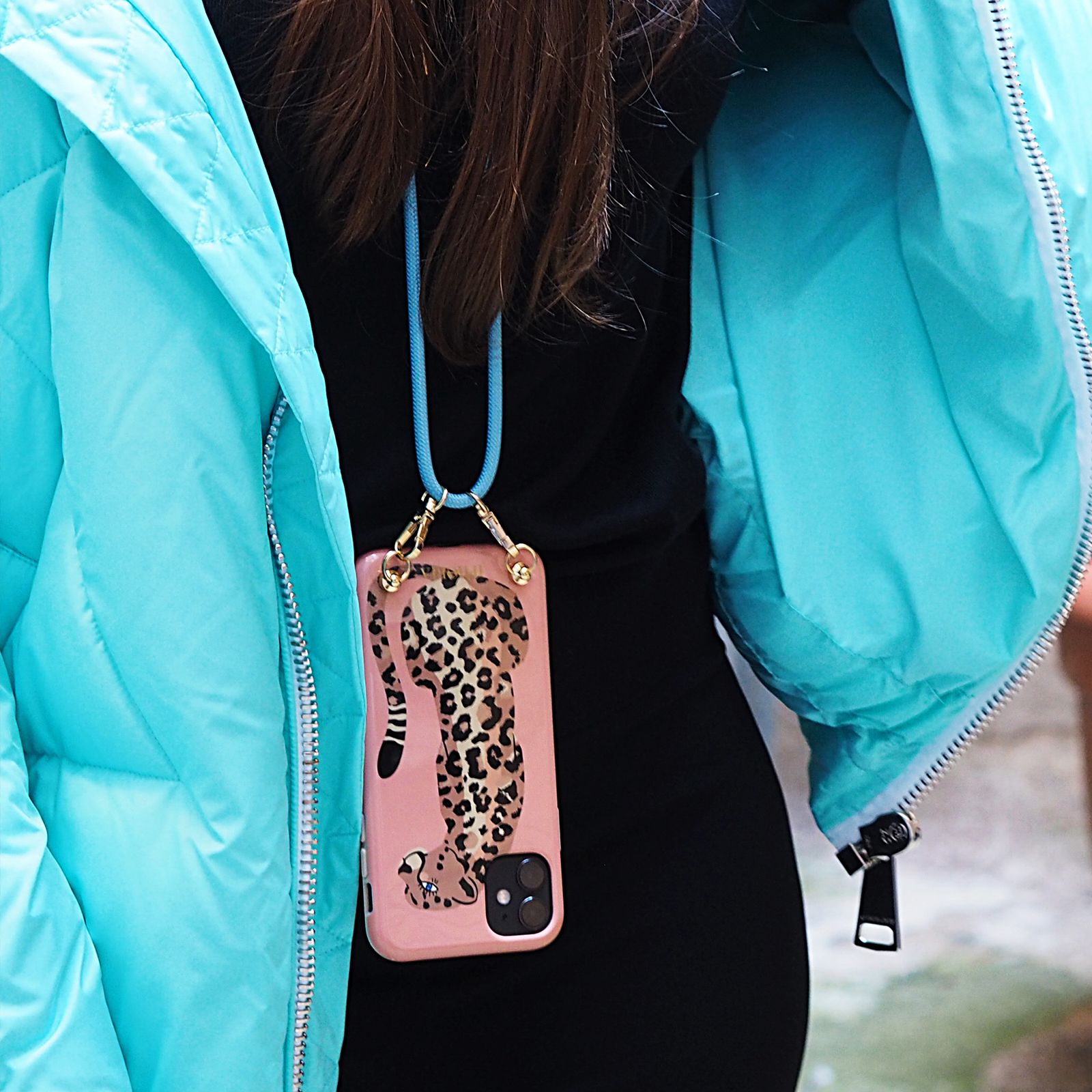 Necklace Case for Apple iPhone 12 mini - Leopard Lady Nude