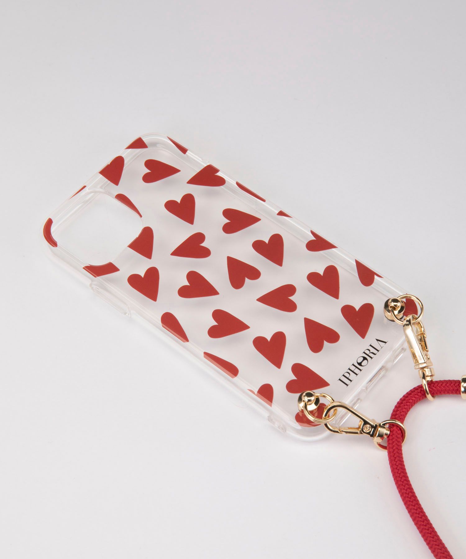 Necklace Case for Apple iPhone 11 Pro - Transparent Hearts
