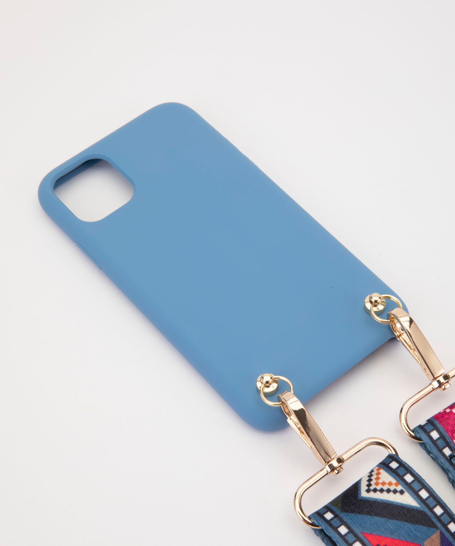 Soft Touch Necklace Case for Apple iPhone 11 - Blue Ethno