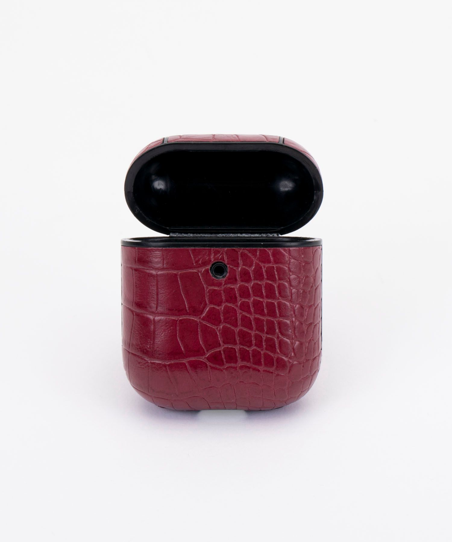 Key Chain Airpods Case - Plum Crocodile