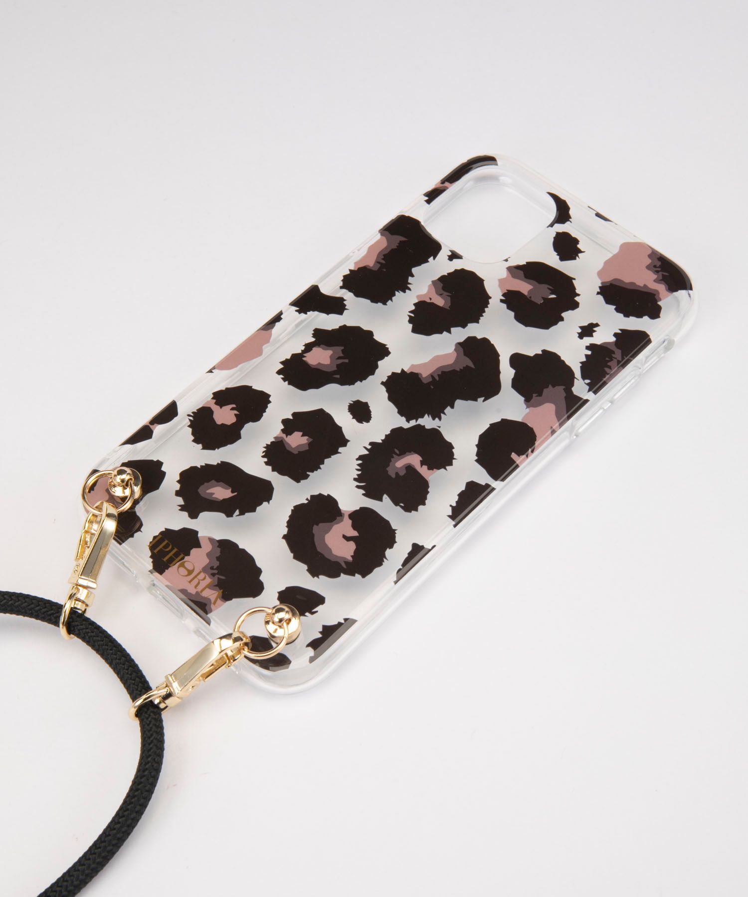 Necklace Case for Apple iPhone 11 with Black Cord - Leo Transparent