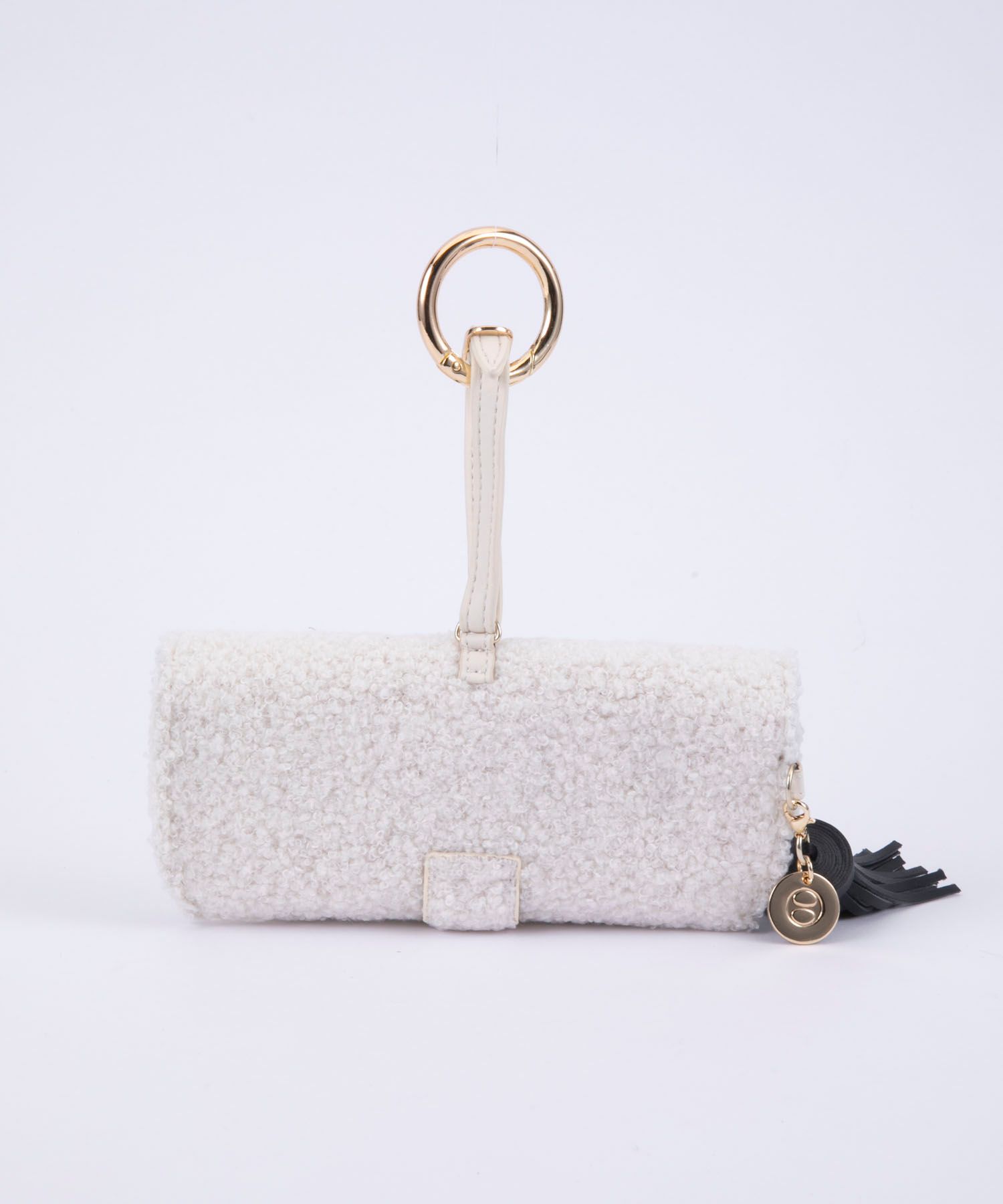 Glasses Case with Bag Holder - Teddy Hearts black & white