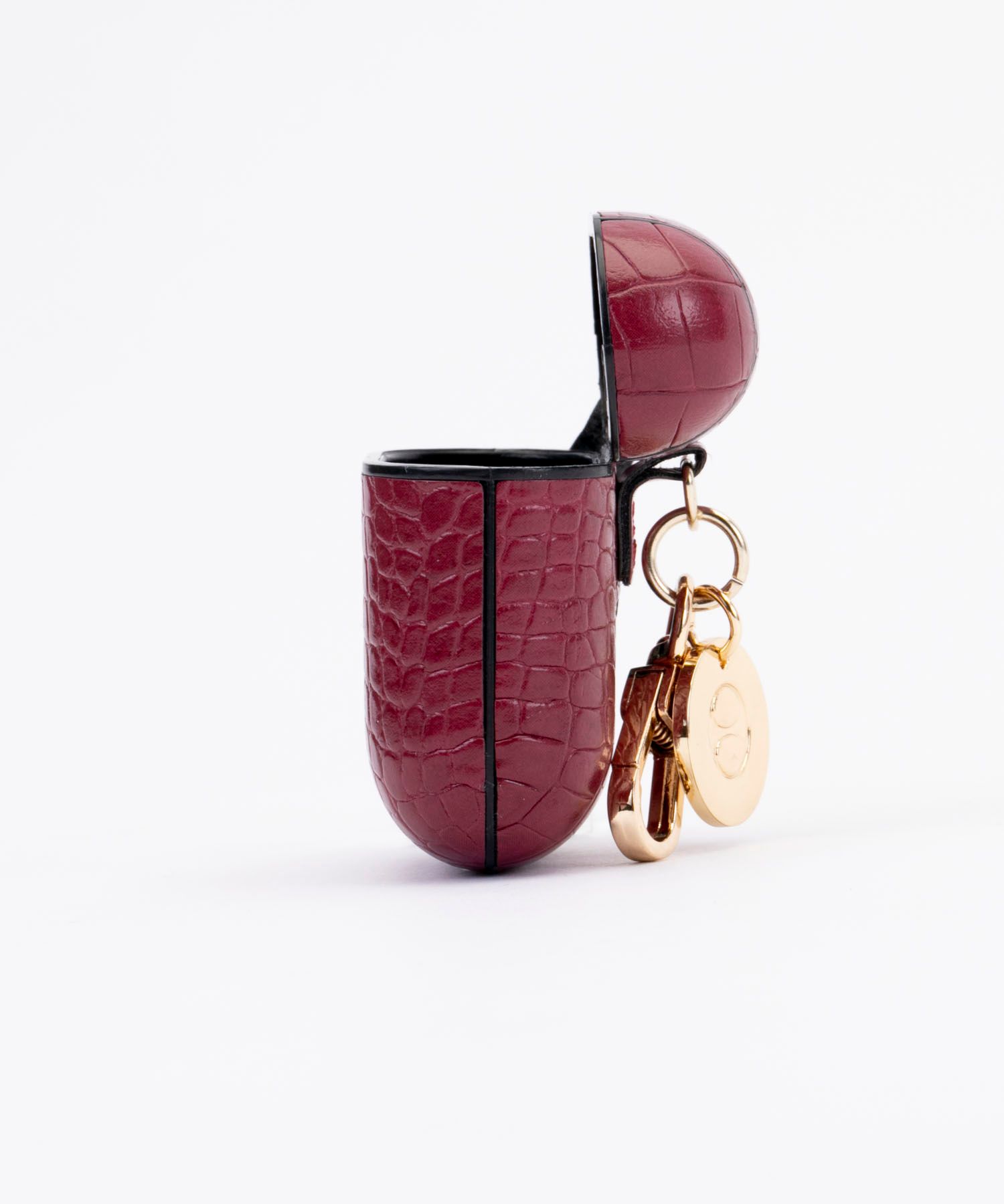 Key Chain Airpods Case - Plum Crocodile