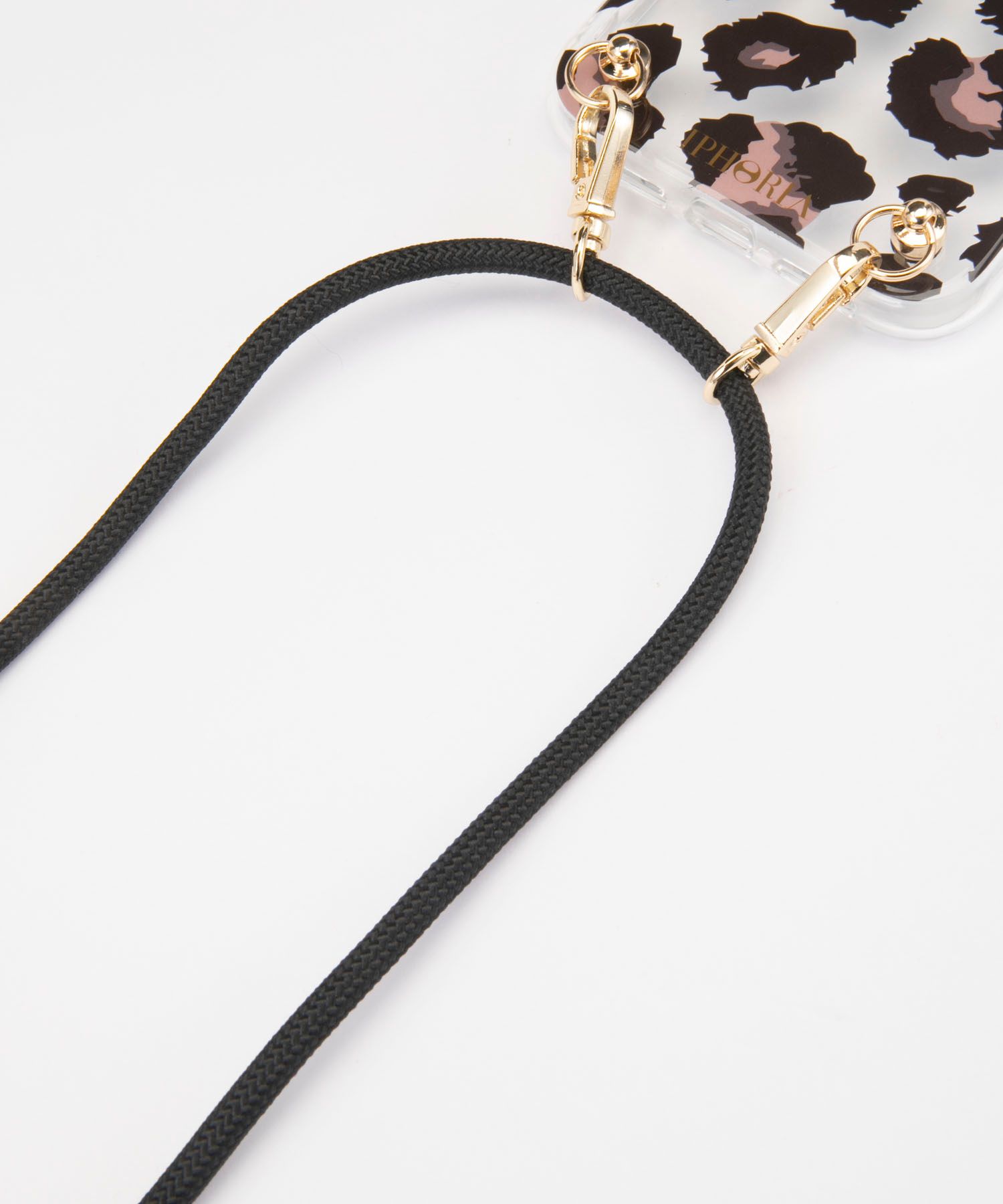 Necklace Case for Apple iPhone 11 with Black Cord - Leo Transparent