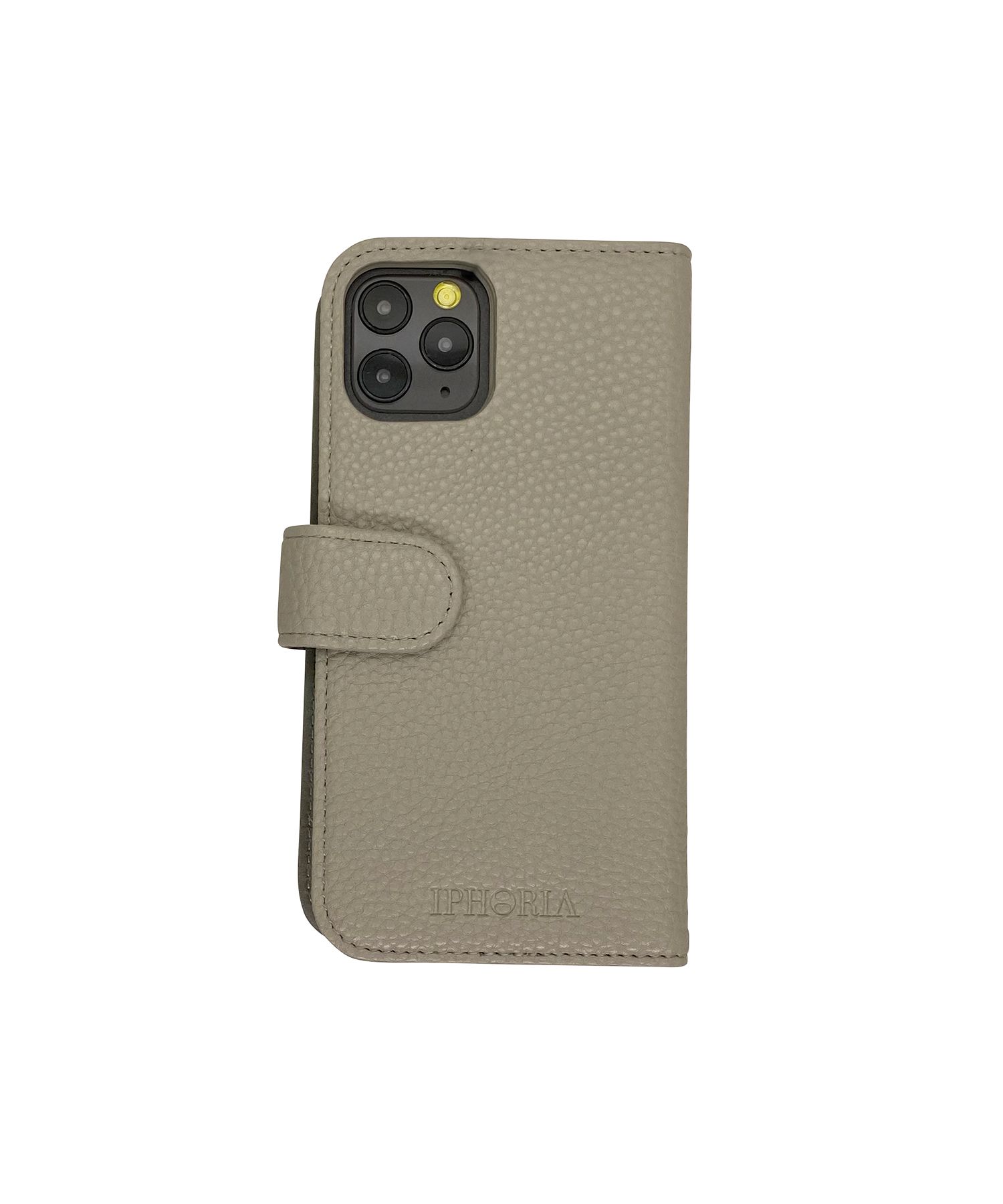 Bookcase for iPhone 12/12 Pro - Grey With Heart Pocket