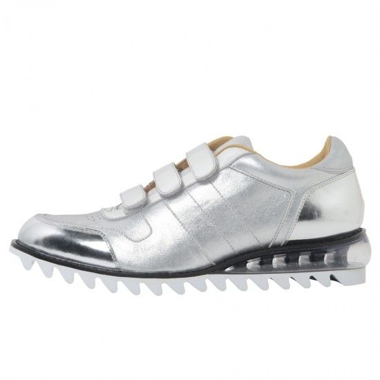 Maison U - MEN'S VELCRO SNEAKER / Silver | Ivory