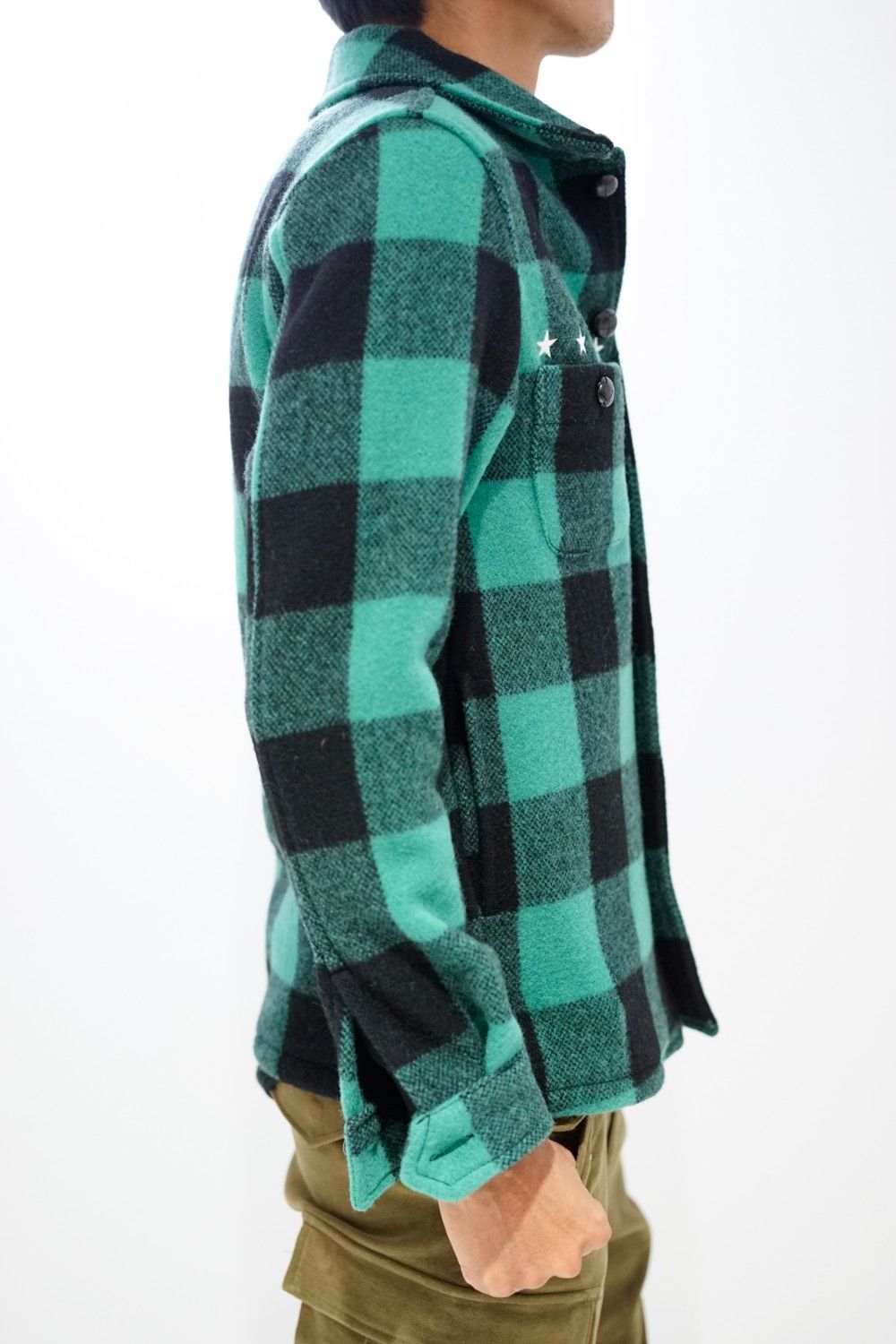 Marbles - 【在庫ラスト1点】9STARS BUFFALO CHECK CPO JACKET | Ivory