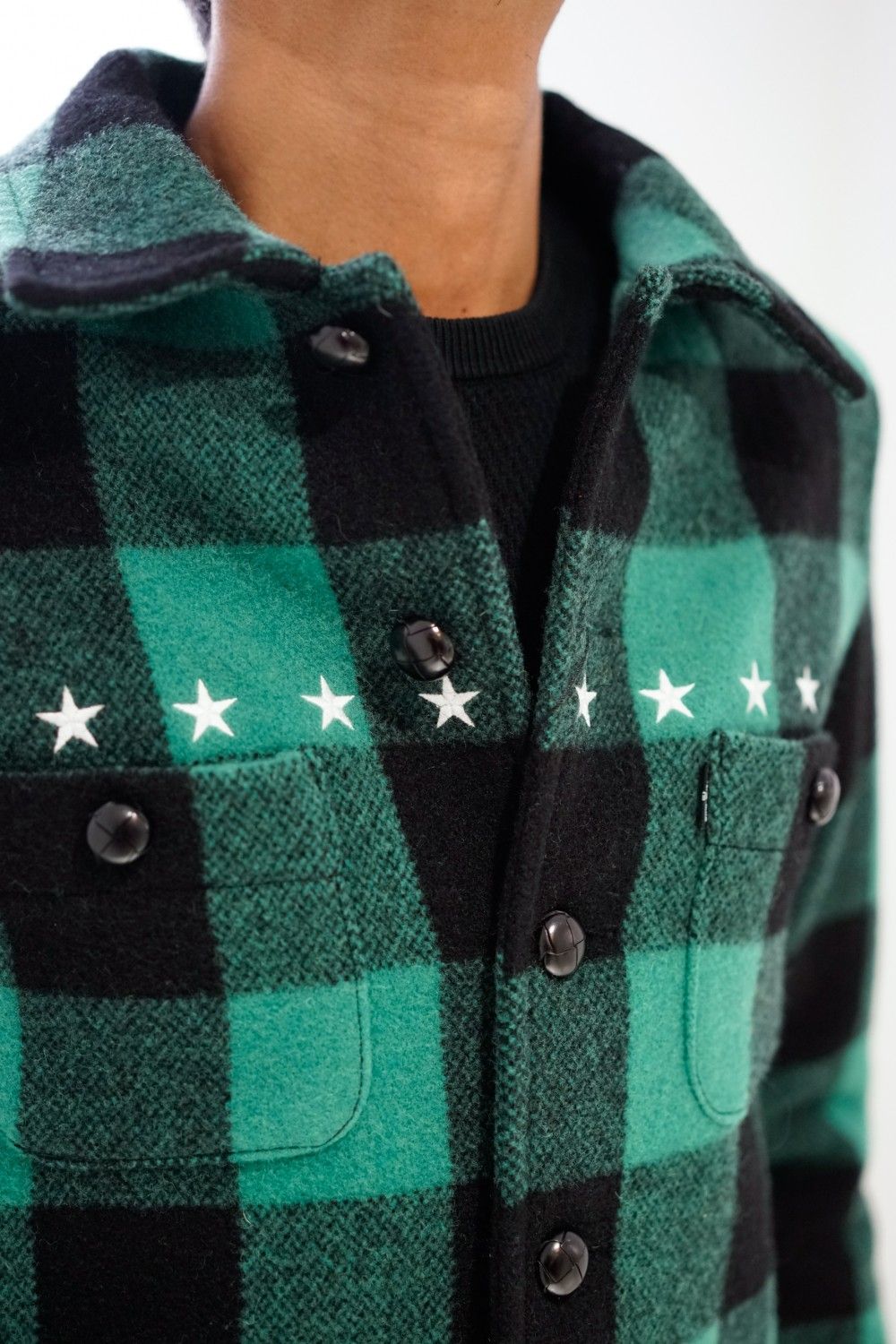 Marbles - 【在庫ラスト1点】9STARS BUFFALO CHECK CPO JACKET | Ivory