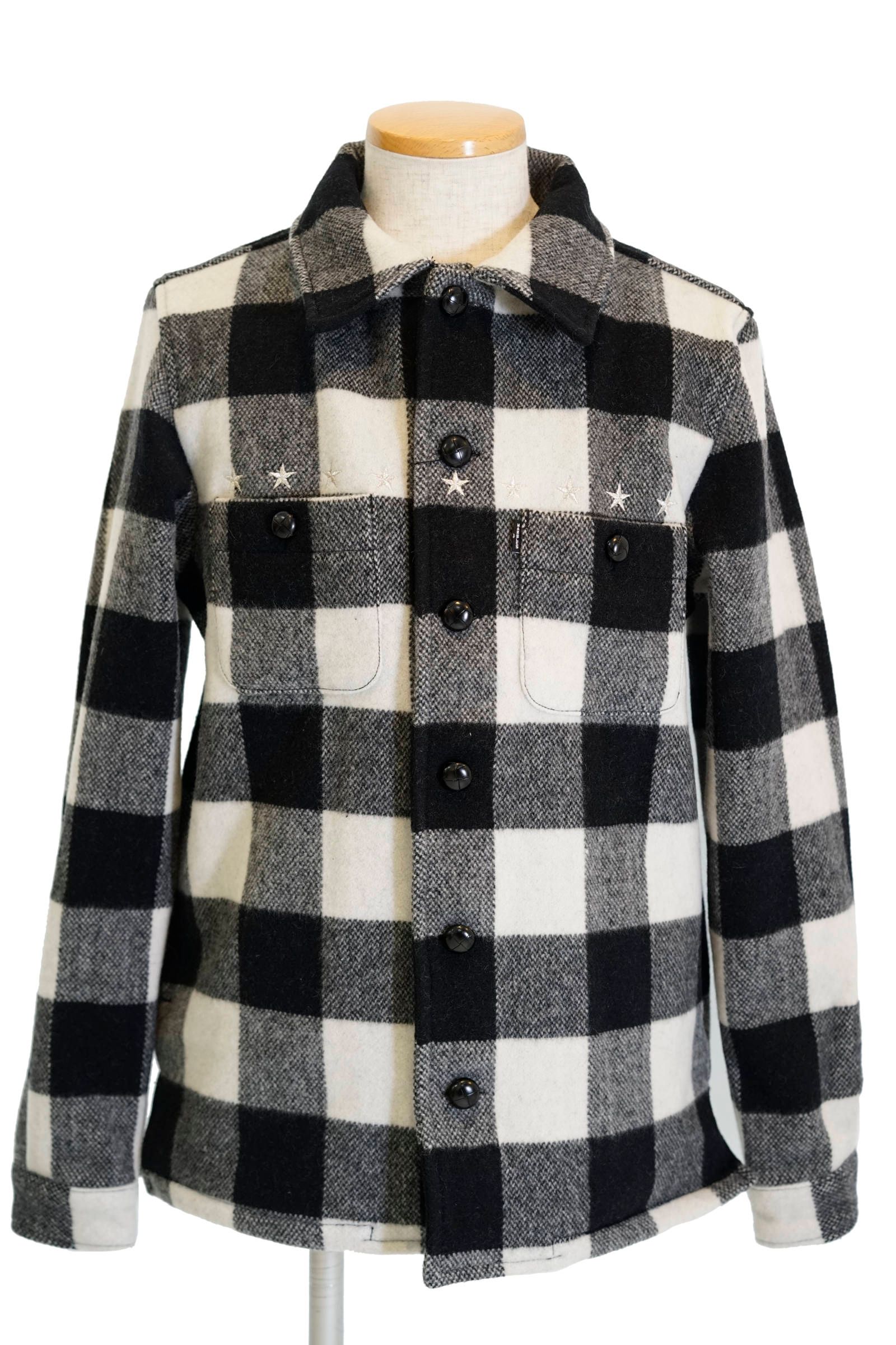 Marbles - 【在庫ラスト1点】9STARS BUFFALO CHECK CPO JACKET | Ivory