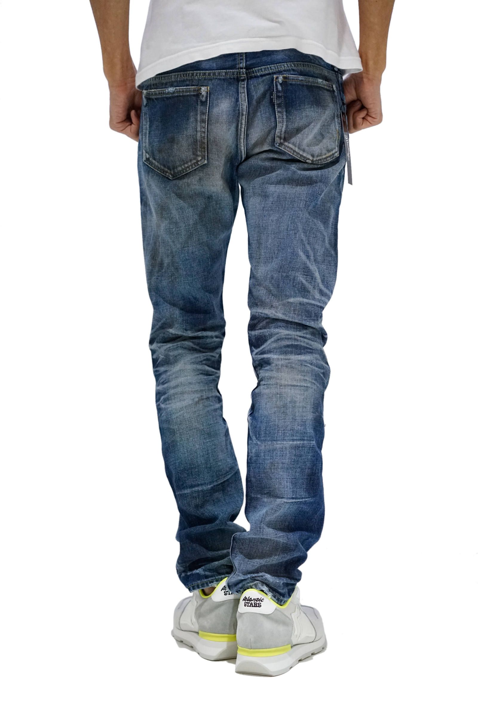 Marbles - 【即日発送可能!】DISTORTED CRUSH REPAIR DENIM PANTS #TAPERED | Ivory