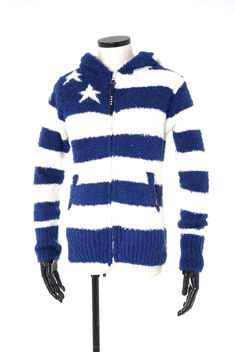 TMT - 【即日発送可能!】SHAGGY BOA US FLAG KNIT PARKA | Ivory 