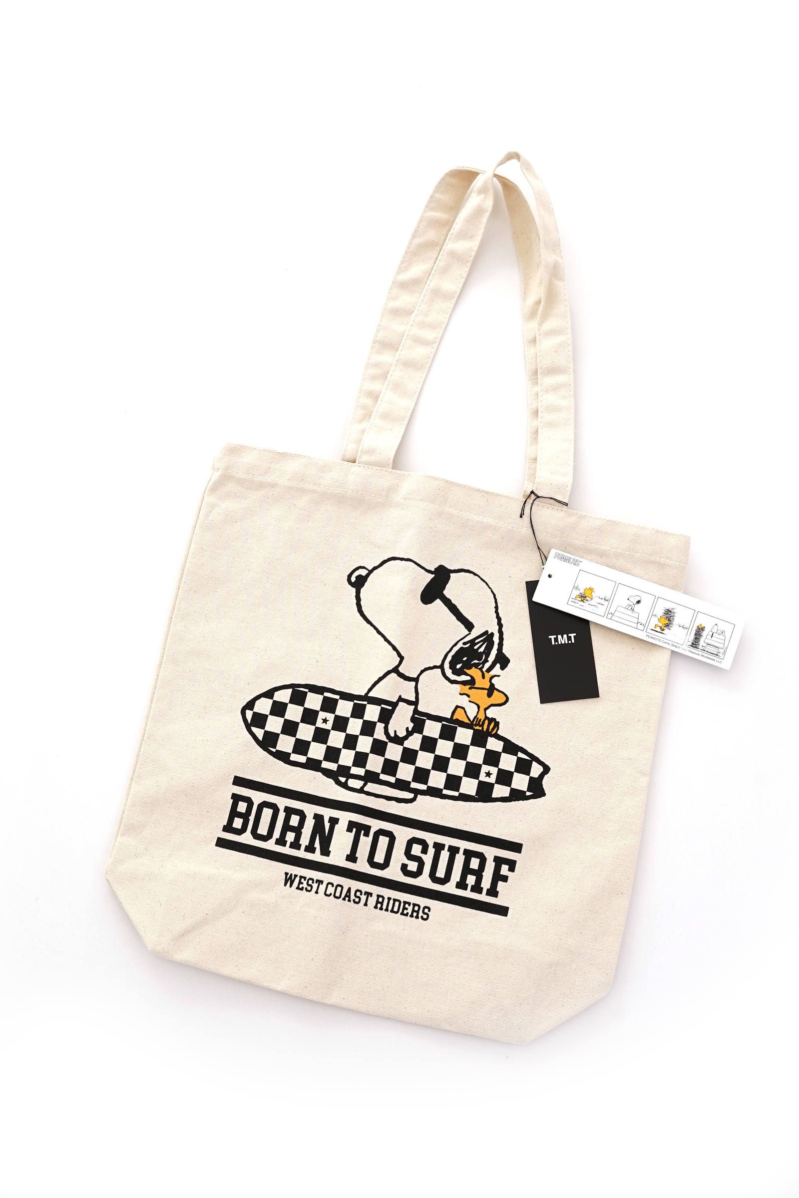 TMT - PEANUTS×TMT CANVAS TOTEBAG (BORN TO SURF)【即日発送可能