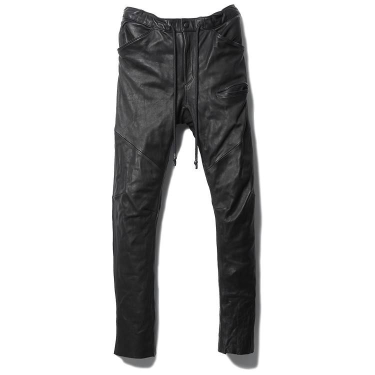 股下72RIPVANWINKLE Slim Easy leather Pants