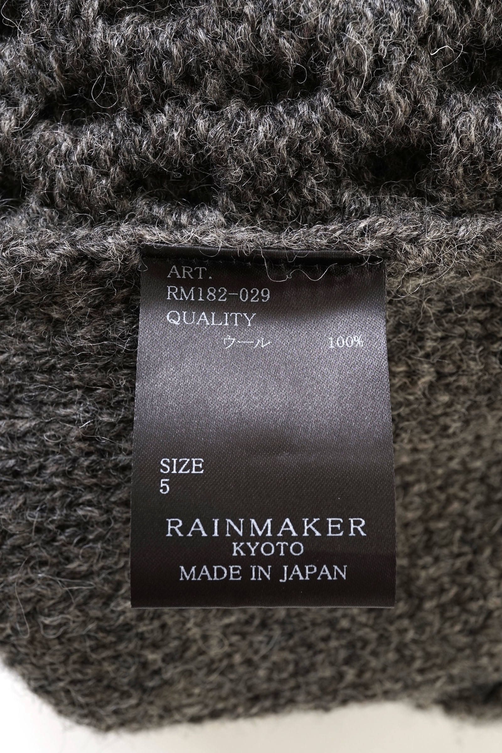 RAINMAKER - OBLIQUE V-NECK ALAN KNIT【即日発送可能!】 | Ivory