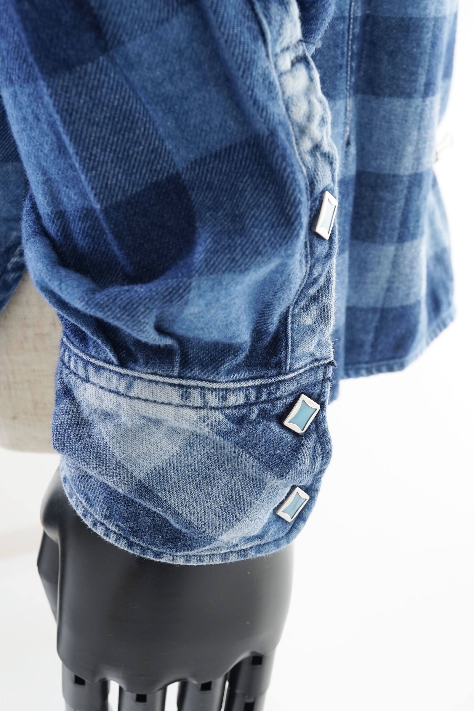 TMT - REVIVAL INDIGO FLANNEL CHECK SHIRTS【即日発送可能!】 | Ivory