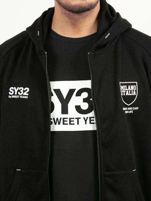 SY32 by SWEET YEARS - 【REGULAR】SHIELD LOGO ZIP HOODIE (セールNG