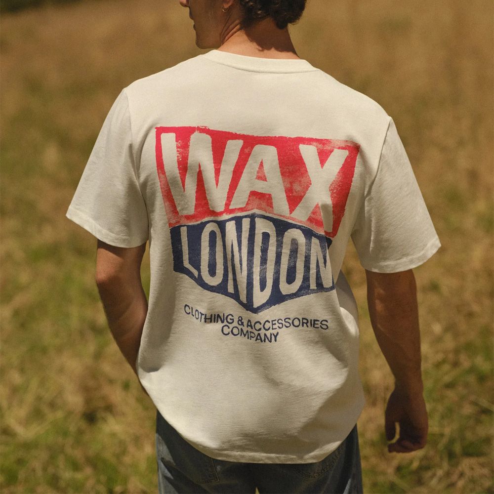 Wax London / Dean - Off White Painted Badge T-Shirt / SS26-TEE-DEA-CEE-OFW