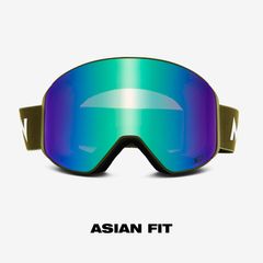 CLEAR XE2 - ASIAN FIT / Army Green Mirrored