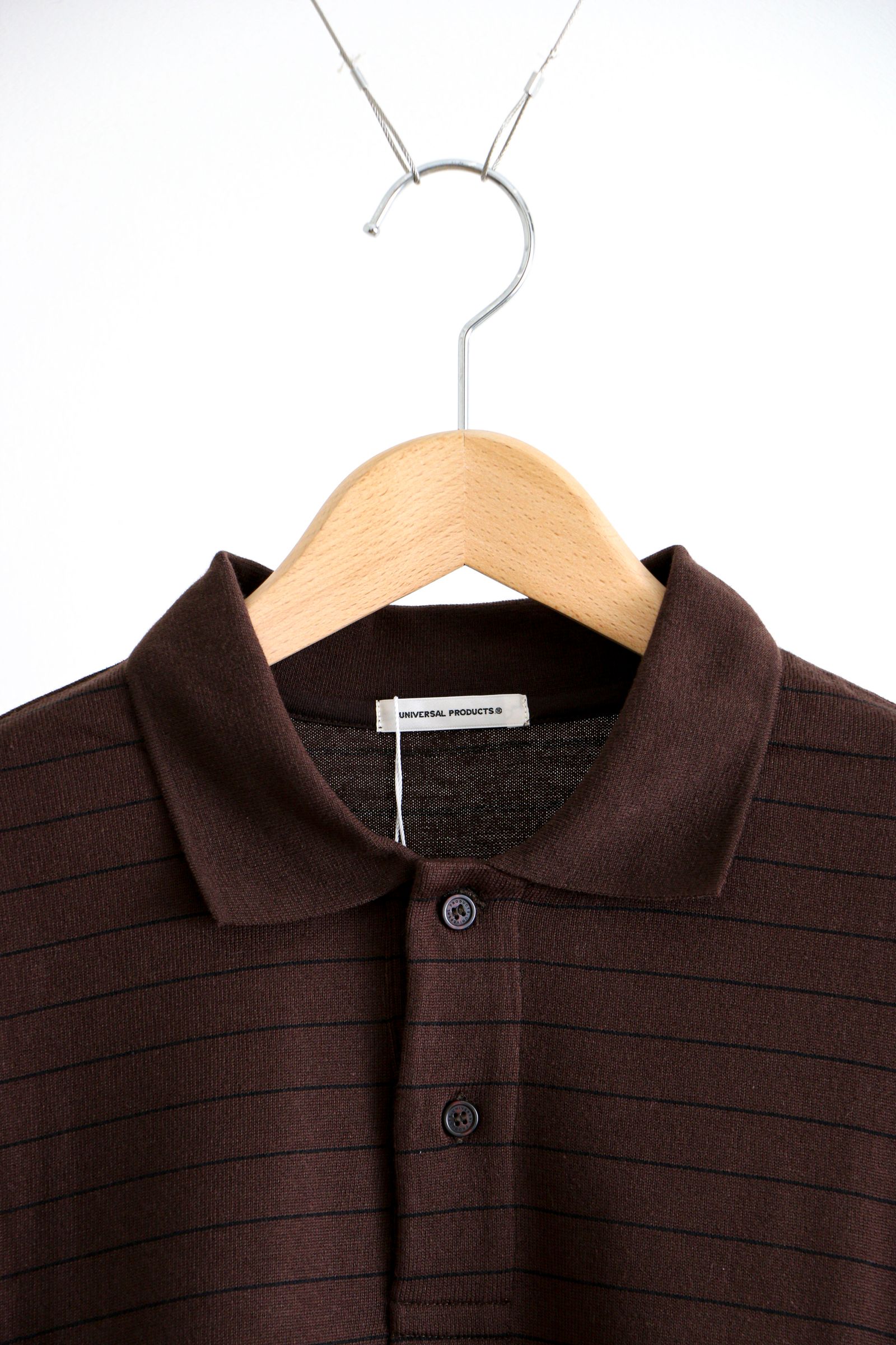 UNIVERSAL PRODUCTS - Border L/S T-shirt Brown | koko