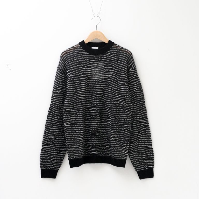 Burro ブロ レイヤード モヘア ニット（チェック ウールモヘアブレンド 