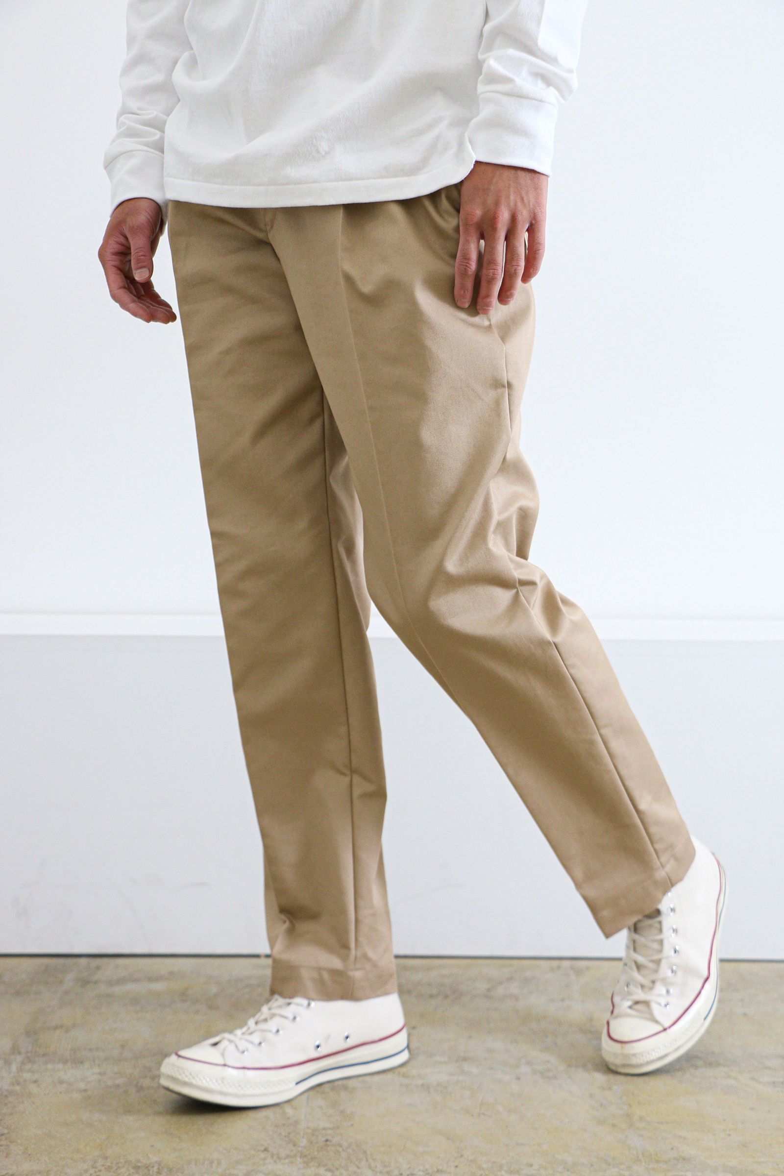 「ラスト1点!!」「即日発送可能!!」SON OF THE CHEESE wide tack pants BEIGE - S(30)