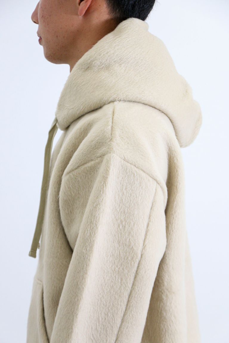 KIIT - 「即日発送可能!!」KIIT W/AC SHAGGY PILE HOODIE TOPS IVORY 