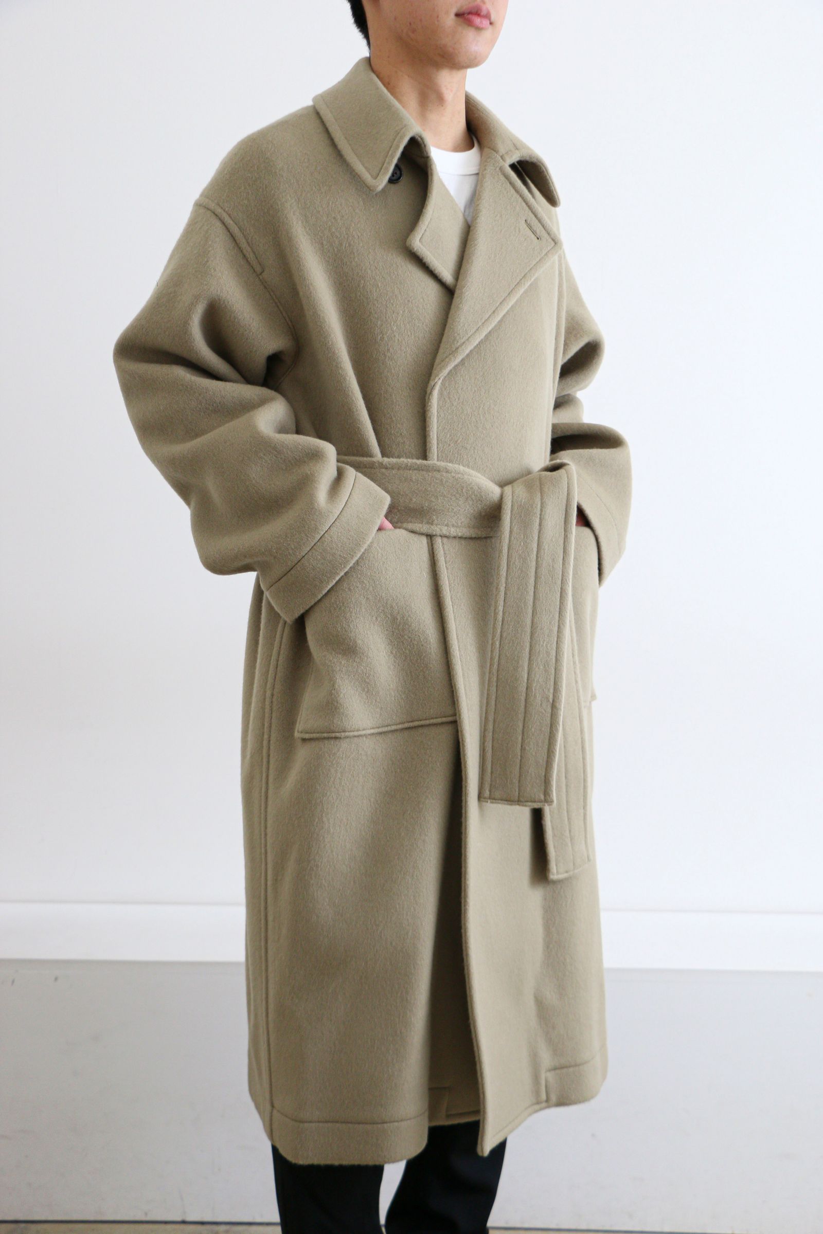 ATHA DOUBLE MELTON MAXI COAT | angeloawards.com