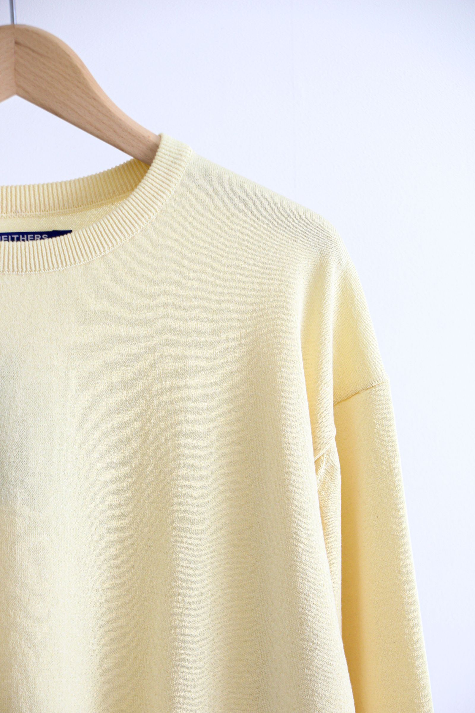 OVERSIZED CRUNCHY KNITTED SWEATER  LIGHT YELLOW / オーバーサイズニット