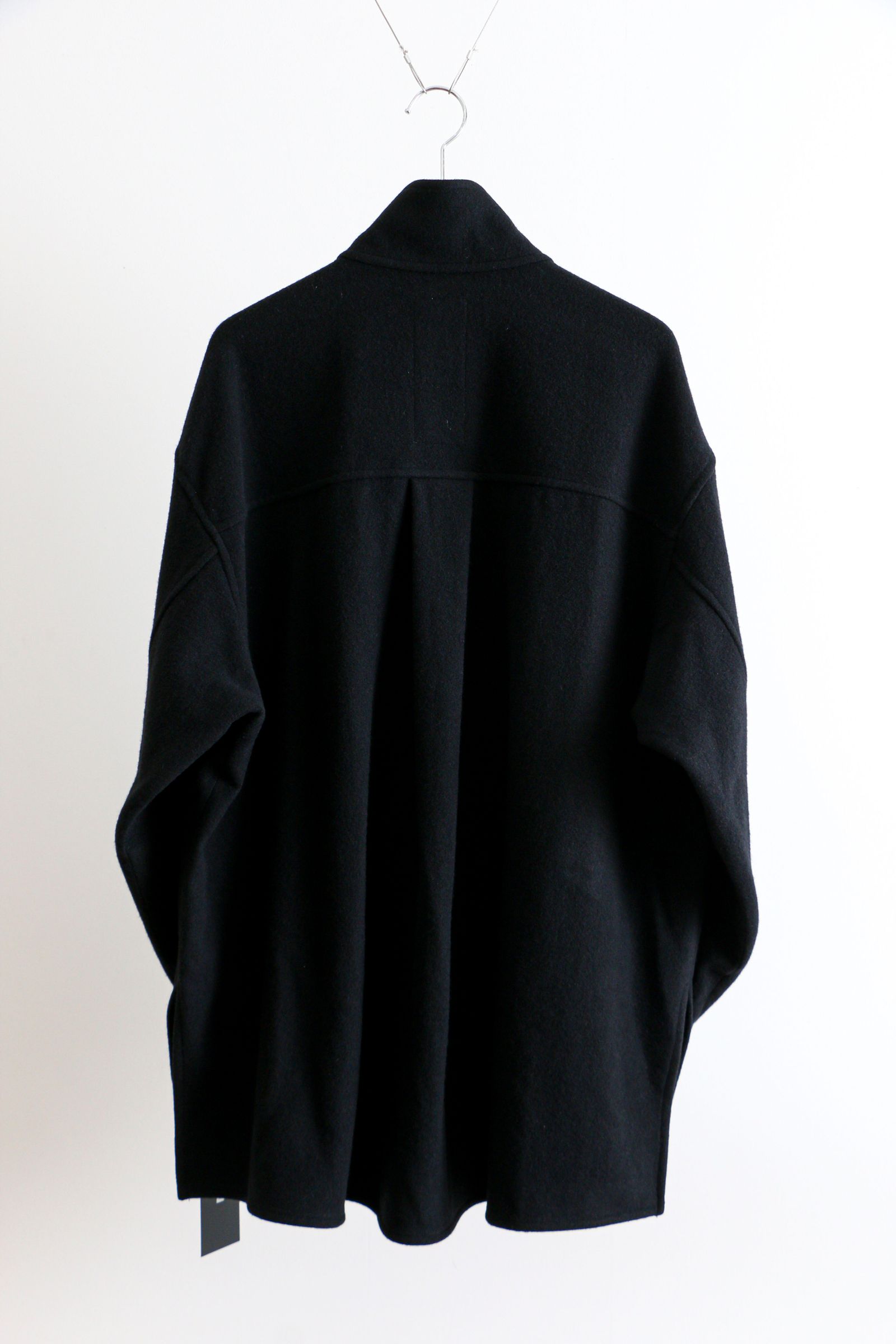 I - Cashmere Wool Over Shirt Black | koko