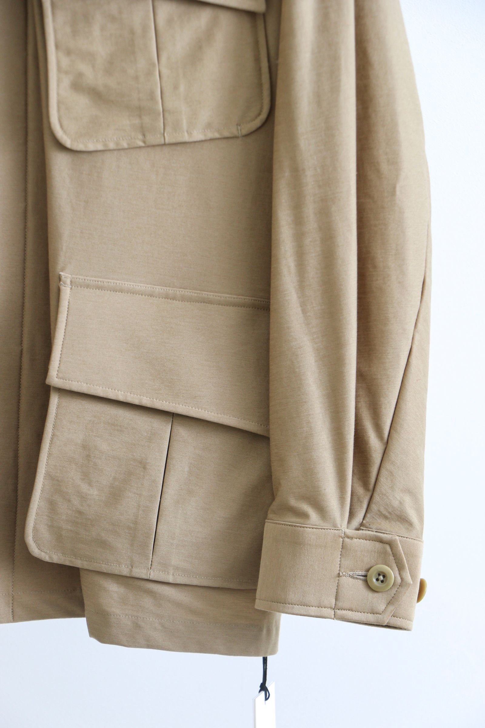 KANEMASA PHIL. - Typewriter High Gauge Jersey Fatigue Jacket BEIGE