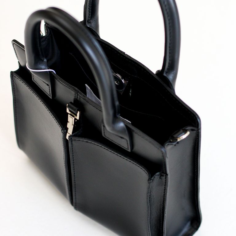 Rich I - S.RECTANGLE LEATER HELMET BAG SMALL BLACK / スモール 