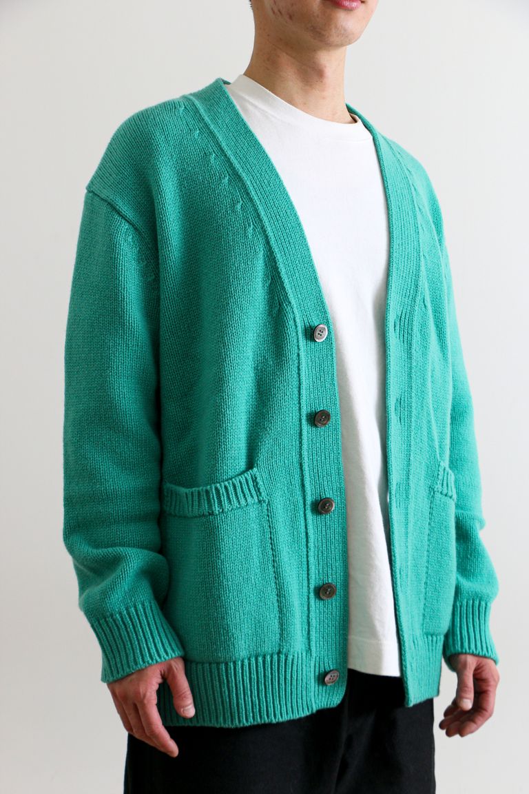 Yonetomi - SOFT LAMB WOOL KNIT CARDIGAN Mint | koko