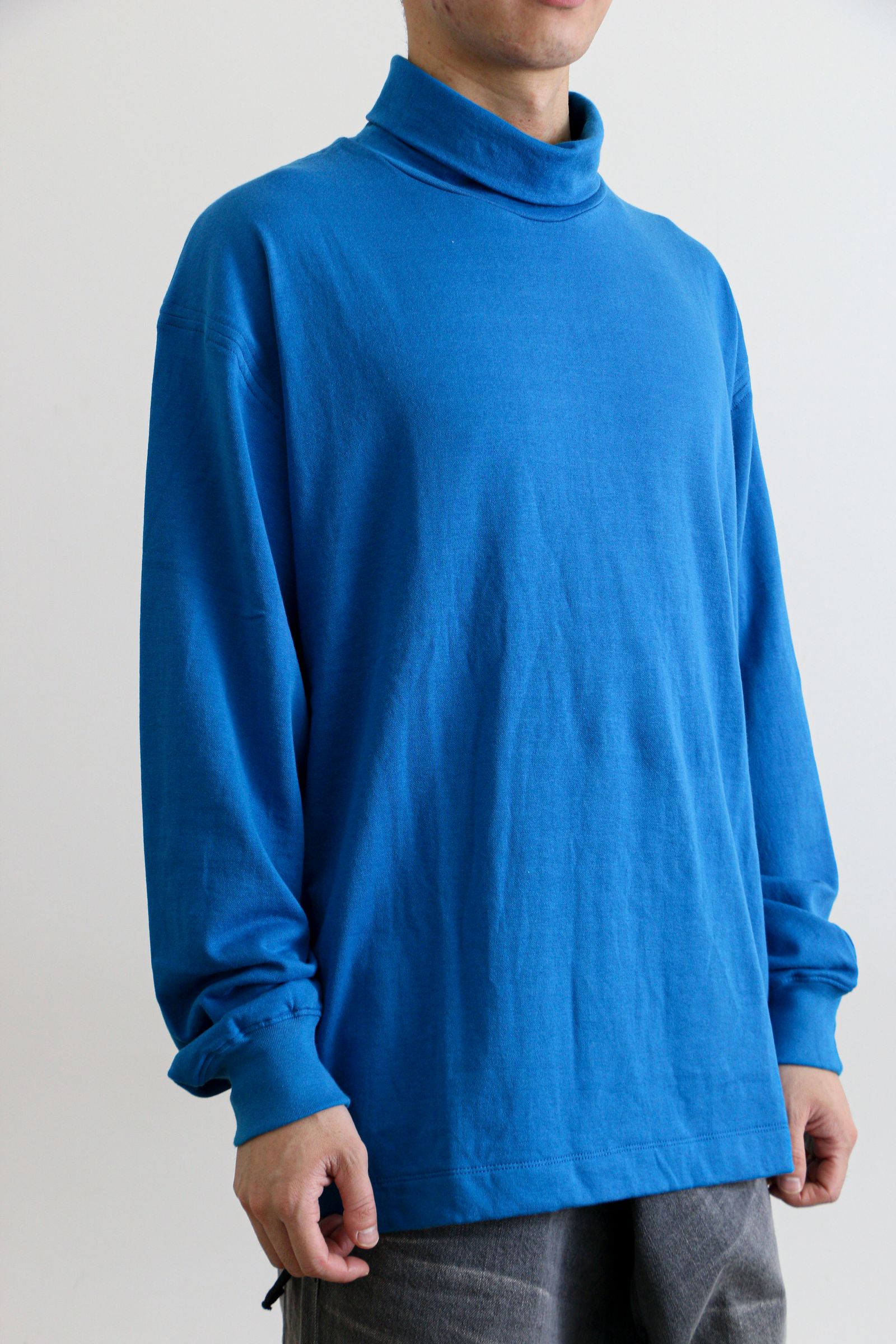 tone - TURTLE NECK LONG SLEEVE TEE Blue / ロングスリーブTシャツ