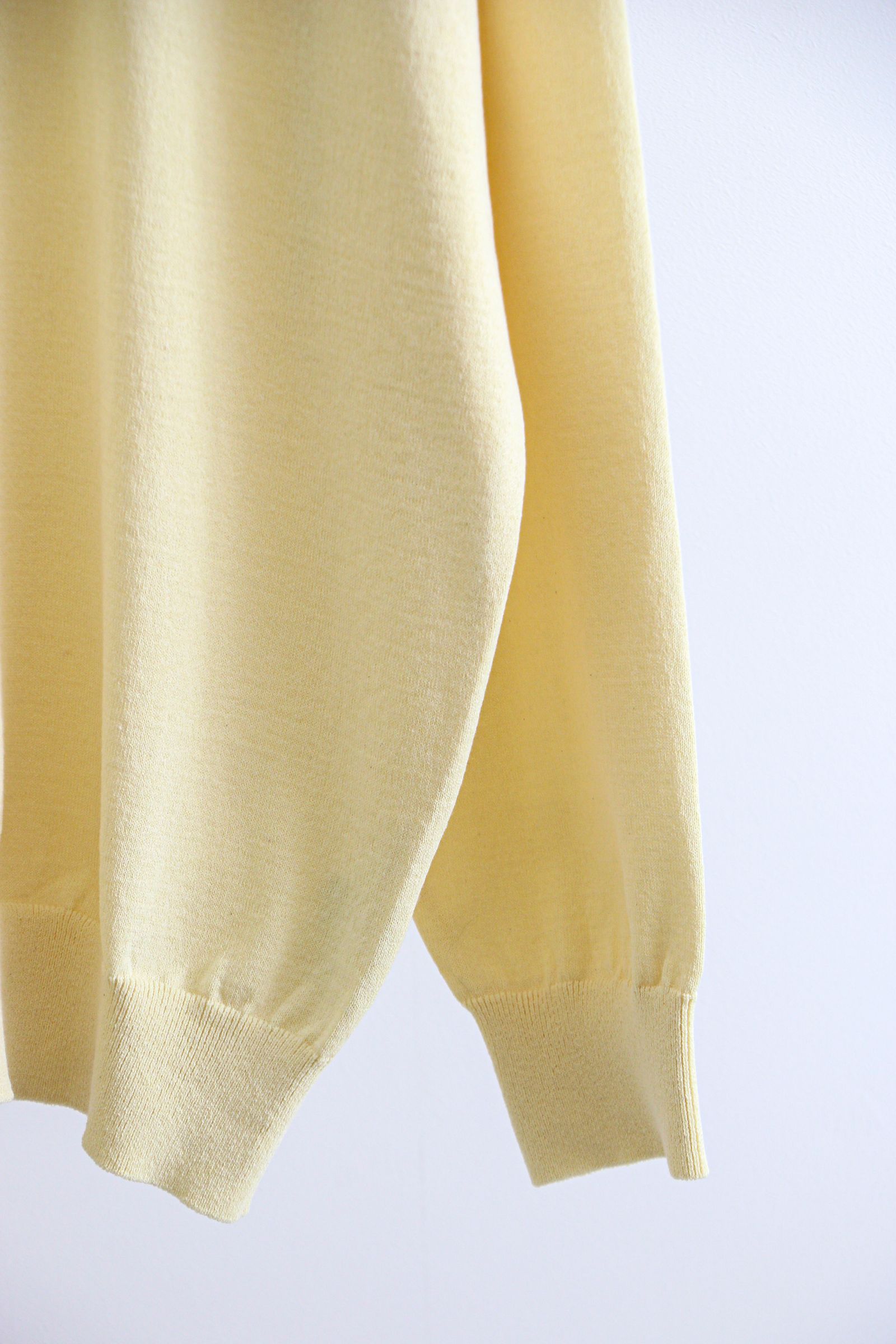 OVERSIZED CRUNCHY KNITTED SWEATER  LIGHT YELLOW / オーバーサイズニット