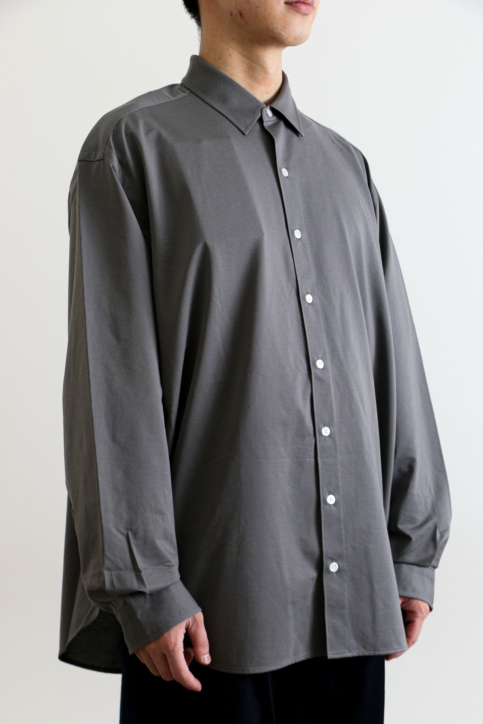 Royal Ox Dress Jersey Shirt GRAY / オーバーサイズ / シャツ - M