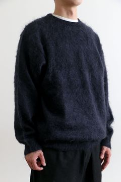 UNIVERSAL PRODUCTS - MOHAIR CREW NECK SWEATER D.NAVY / モヘア 